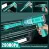 Collage of a cordless car vacuum cleaner being used in a car. Produktbild-Vorschau