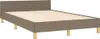 vidaXL Bettgestell ohne Matratze Taupe 120x200 cm Stoff Produktbild-Vorschau 3