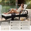 tectake® Rattan Sonnenliege 200 x 70 x 33 cm Produktbild-Vorschau 2