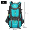 Trekkingrucksack 50L Hellblau, Großer Wanderrucksack, Produktbild-Vorschau 9