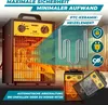A marketing image for an electric heater, showing its features and benefits. Produktbild-Vorschau