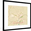 MuchoWow® Gerahmtes Poster Stadtplan - Schweinfurt - Produktbild-Vorschau 1