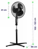 MPM MWP-25/C Czarny wentylator stojący Podgląd zdjęcia produktu 12