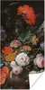 MuchoWow® Poster Stilleben mit Blumen und einer Uhr - Produktbild-Vorschau 1