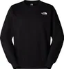 A black crew neck sweatshirt with a small white logo on the upper left chest. Voir les images du produit
