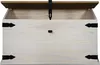 Truhen-Couchtisch 92 x 50 cm Pinienholz weiß honigfarben Produktbild-Vorschau 3