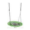 A green nest swing suspended by black ropes against a white background. Náhľad obrázku produktu