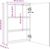 vidaXL Szafka z lustrem LED do łazienki 50x13x70 cm Podgląd zdjęcia produktu 8