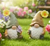 2x Wichtel "Blümchen" aus Polyresin, Gartendeko wetterfest, Produktbild-Vorschau 1