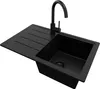 PRIMAGRAN Granitspüle Alles Schwarz 70x44cm, Spülbecken 1 Produktbild-Vorschau 1