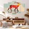 Bild auf Leinwand - Leinwandbild - Hirsch Illustration Produktbild-Vorschau 7