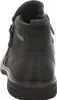 A rear view of a black leather boot. Produktbild-Vorschau