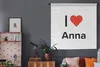 MuchoWow® Wandteppich Wandbehang Ich liebe - Anna - Mädchen Produktbild-Vorschau 5