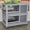 Indoor Kleintierstall Belinda grau 90 x 53 x 95 cm Produktbild-Vorschau 3