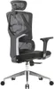 A black ergonomic office chair with a headrest and lumbar support is shown from a side-angle. Náhled obrázku produktu