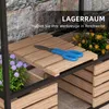 Outsunny Hochbeet aus Holz, 2-Stufiger Blumenkasten mit Produktbild-Vorschau 5