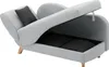 PENELOPE rechte Chaiselongue aus hellgrauem Stoff mit Produktbild-Vorschau 6