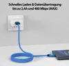 USB-C Kabel Nylon Schnell Ladekabel Datenkabel für Samsung Produktbild-Vorschau 2