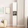 Bücherregal weiß modern stehend skandinavisch hohe Stange Produktbild-Vorschau 2