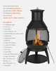 SucceBuy 22-Zoll-Gartenkamin aus Eisen mit Grillgitter und Produktbild-Vorschau 7