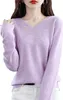 ASKSA Damen Wolle V-Ausschnitt Pullover Leicht Sweater Produktbild-Vorschau 1