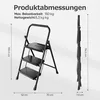 Sekey Trittleiter 3 Stufen Klappbar – Rutschsichere 36 cm Produktbild-Vorschau 3