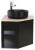 Ensemble meuble sous vasque d'angle SORRENTO + vasque noire Voir les images du produit 2