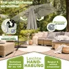tillvex® Alu Sonnenschirm Rechteckig Ø 330 cm Taupe + Produktbild-Vorschau 3