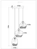 Globo Lighting Hängeleuchte Metall goldfarben matt, 3x E27 Produktbild-Vorschau 7
