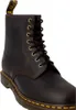 A close-up view of a brown leather boot. Voir les images du produit