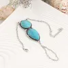 Damen Boho Retro Promi Türkis Sklavenkette Ring Armband Produktbild-Vorschau 3