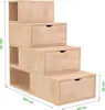 Scaffale a gradini 100 cm - Grezzo (senza vernice) Anteprima dell’immagine prodotto 4