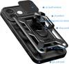 A black iPhone case with various features labeled. Produktbild-Vorschau