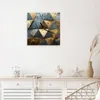 Wanduhr aus Glas mit Motiv Geometrische Wandkunst- 30 x 30 Produktbild-Vorschau 3