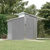 vidaXL Tuinhuis, grijs, 270x130x208,5 cm, verzinkt staal Productafbeelding-voorbeeld 2