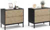 Vicco Nachttisch Eliza, 2er set, Artisan Eiche/Anthrazit Produktbild-Vorschau 5