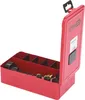 A red metal toolbox with various tools inside, shown with the lid open. Produktbild-Vorschau
