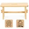 SPRINGOS Holzschemel Hocker Tritthocker massiv 40 cm Kiefer Produktbild-Vorschau 2