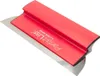 A red and silver spatula on a white background. Produktbild-Vorschau