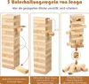 COSTWAY Darned Tower Game 54 bloků s kostkami a taškou na Náhled obrázku produktu 4