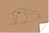 MuchoWow® Poster Linienkunst - Frau - Unterwäsche 180x120 Produktbild-Vorschau 1