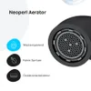 A close-up view of a faucet aerator with accompanying feature descriptions. Produktbild-Vorschau
