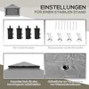 Outsunny Faltpavillon 4 x 4 m, Gartenpavillon mit 4 Produktbild-Vorschau 7