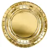 Piatto di carta rotondo 18cm oro set di 6 Anteprima dell’immagine prodotto 6