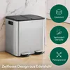 CASABEL Doppel-Küchenabfalleimer 2x15L aus Edelstahl, 2 Produktbild-Vorschau 2