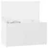 The Living Store Cassapanca bianca 84x42x46 cm Materiale Anteprima dell’immagine prodotto 3