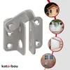 A close-up of a metal door latch with several circular inset images showing its potential applications. Produktbild-Vorschau
