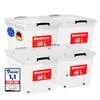 ATHLON TOOLS 4x 60 L Aufbewahrungsboxen mit Deckel, Produktbild-Vorschau 1