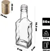 Bottiglia in vetro KADAX per tintura 200 ml con tappo lungo Anteprima dell’immagine prodotto 2