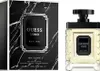 A product shot of Guess Uomo Eau de Toilette for men, showing both the perfume bottle and its packaging. Voir les images du produit